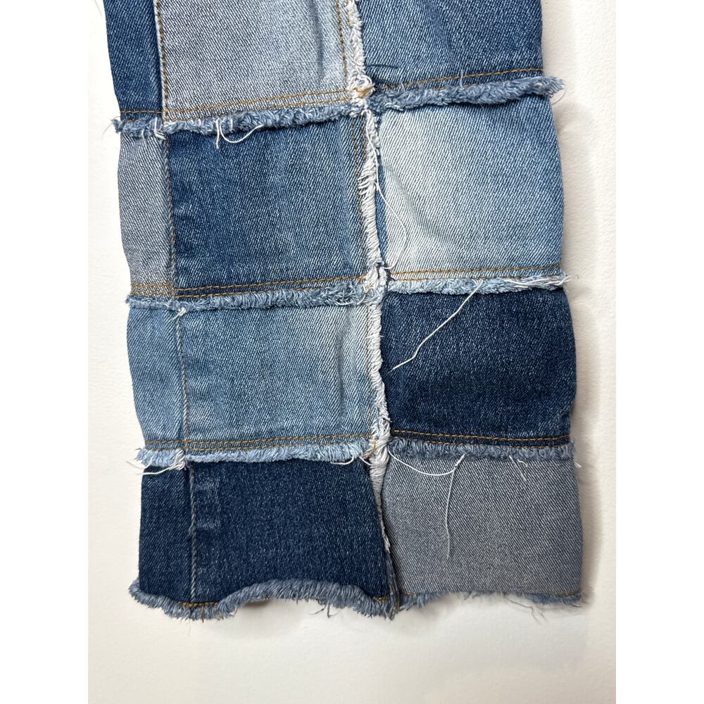 Y2K Zana-Di Patchwork Flare Jeans Low Rise Stretch Denim 26” Waist - Picture 9 of 13